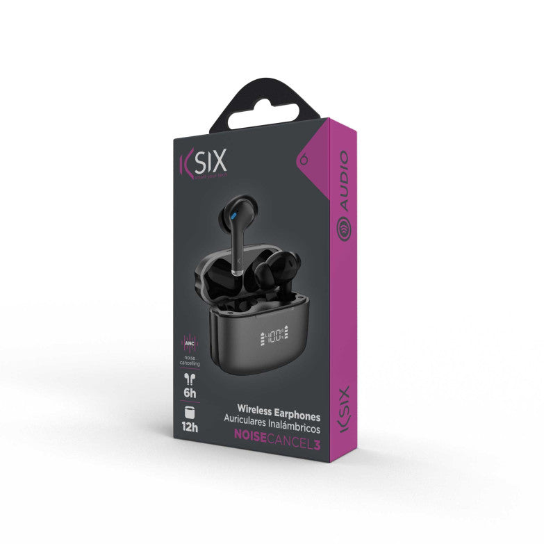 Auriculares inalámbricos KSIX Noise Cancel 3 Negro
